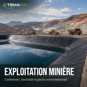 Application exploitation miniere geosynthetiques TEMAGRI