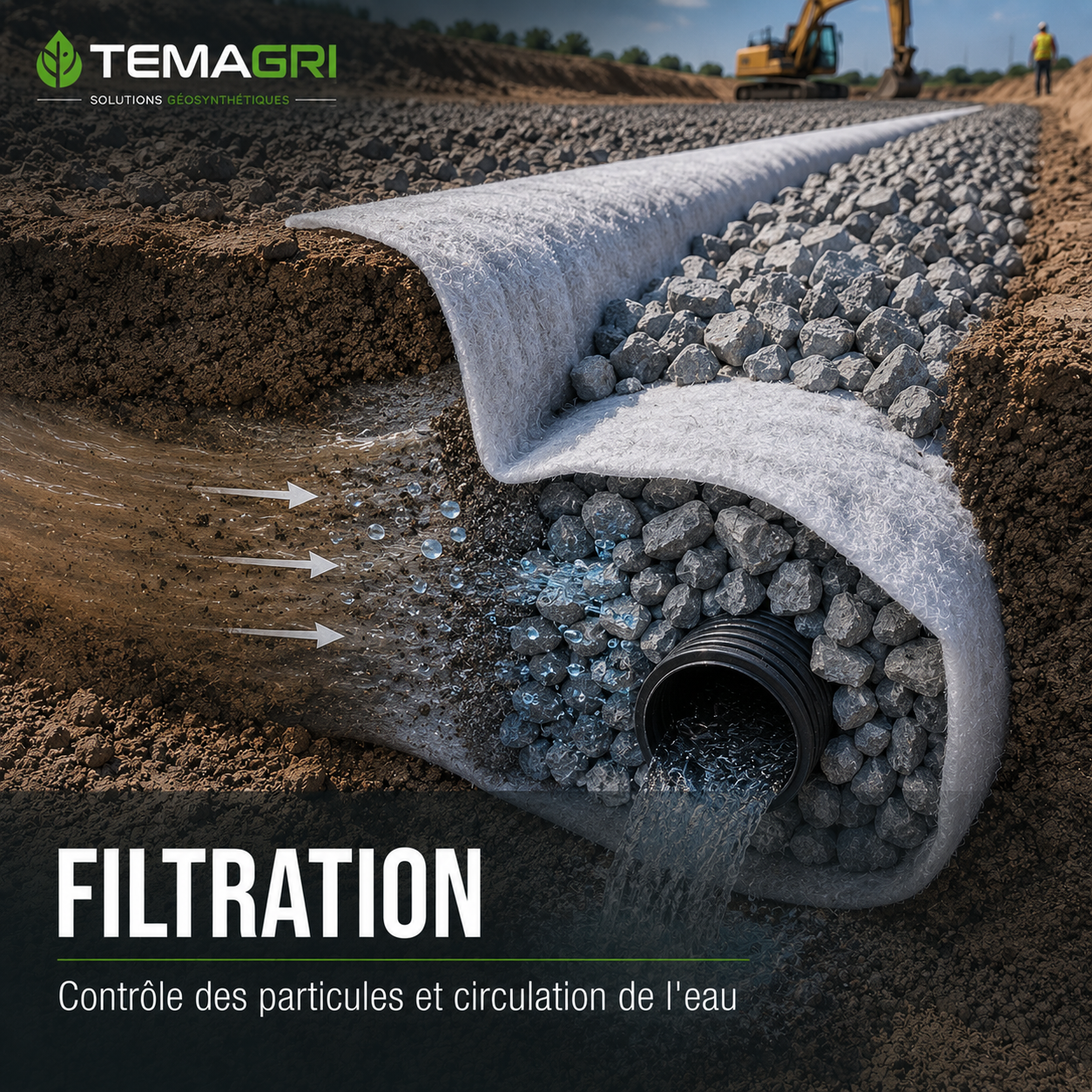 Solution geosynthetique filtration TEMAGRI